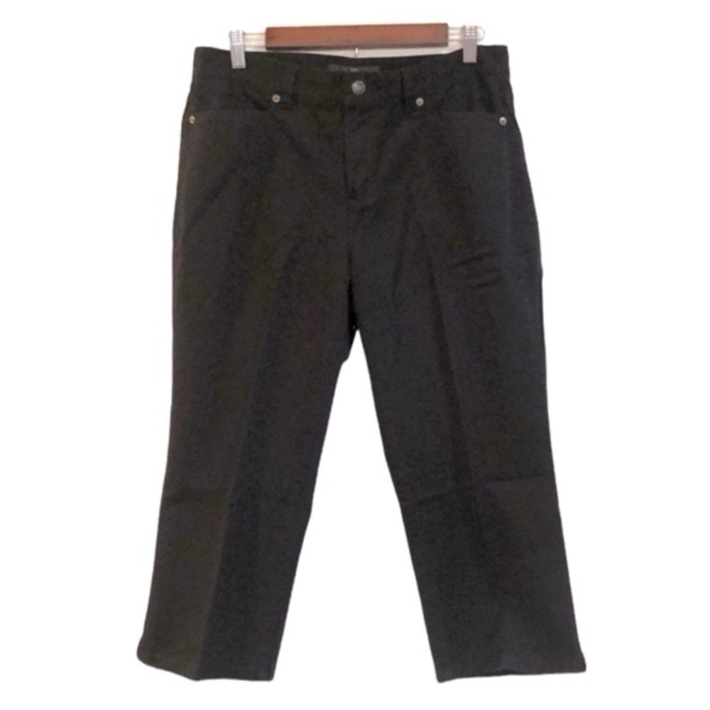 LRL LAUREN JEANS CO. RALPH LAUREN CROPPED DENIM JEANS BLACK SIZE 10